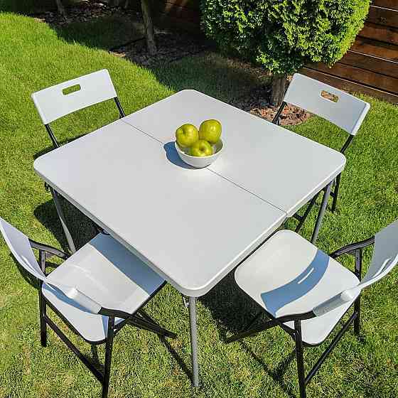 Набір мебелів складний (Стіл і 4 стільця), Білий (з сумкою) SW-00001540 Дніпро