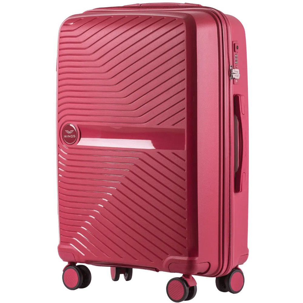 Чемодан полипропиленовый WINGS 181-04 средний 68 см красный Киев - изображение 1