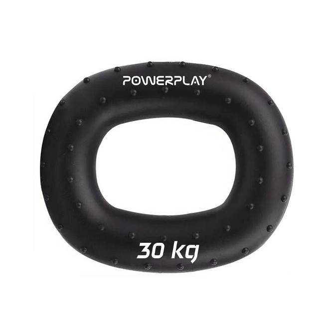 Еспандер кистьовий силіконовий PowerPlay PP-4337 Hand Grip Hard 30 кг. Чорний Кам'янське - фото 1