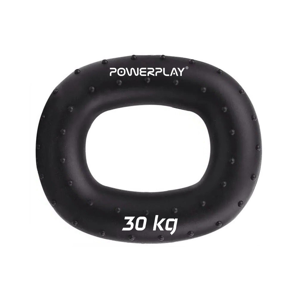 Еспандер кистьовий силіконовий PowerPlay PP-4337 Hand Grip Hard 30 кг. Чорний Каменское - изображение 1