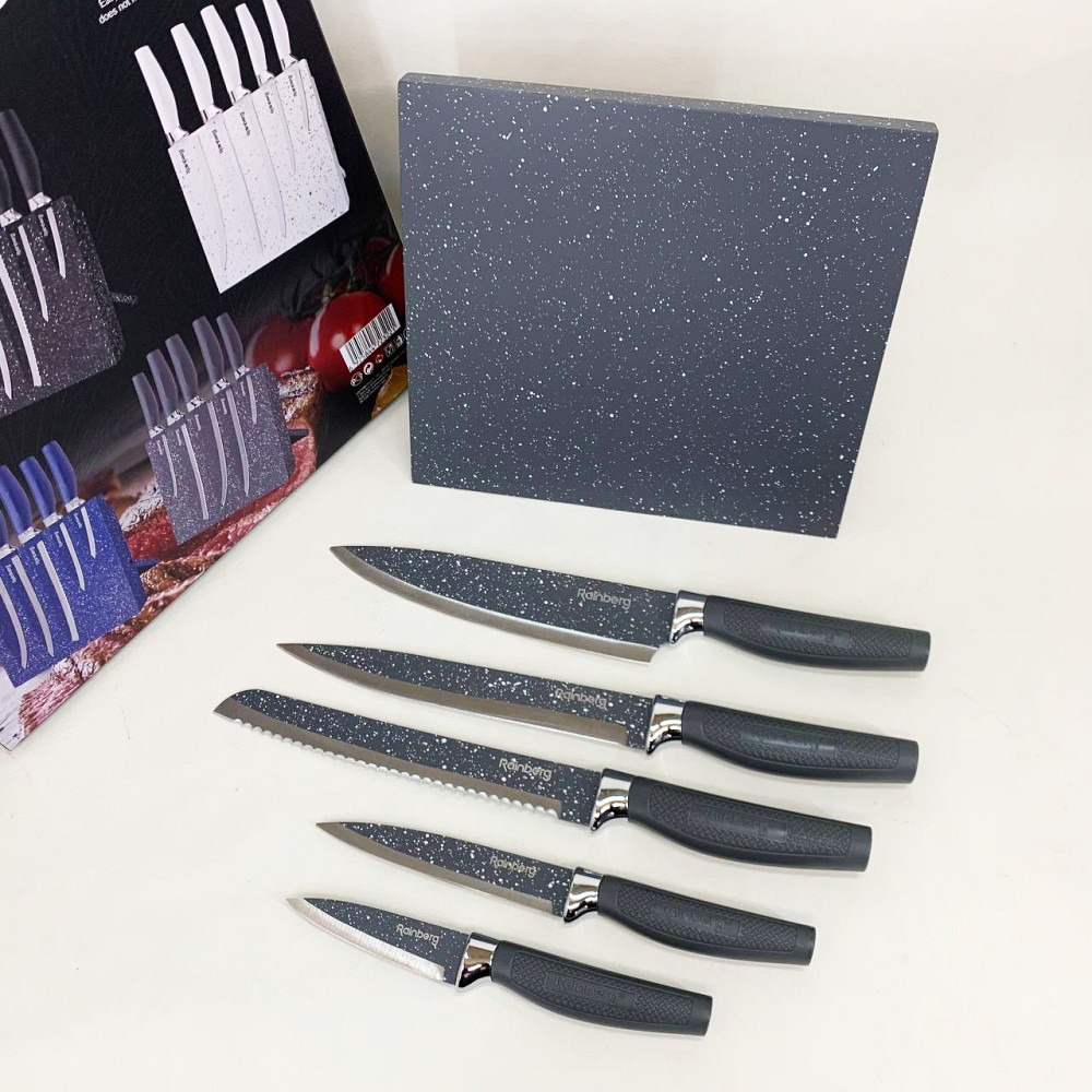 Професиональный кухонный набор ножей, Набор ножей для приготовления пищи Универсальный LE-25 Львов - изображение 7