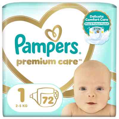 Подгузники Pampers Premium Care Розмір 1 (2-5 кг) 72 шт (8006540858073) Винница