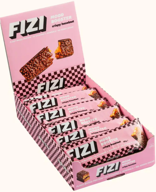Протеиновый батончик Fizi Mood Booster 12x40g фундук Киев - изображение 4