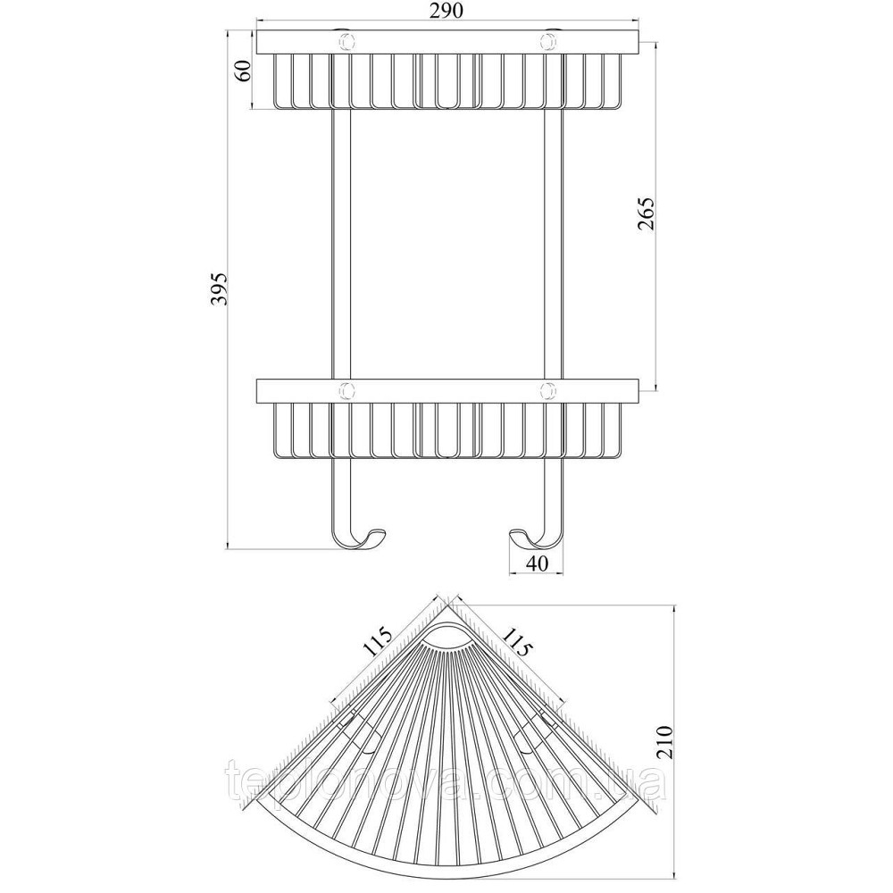 Полка угловая TOPAZ 4115-2 Черновцы - изображение 3
