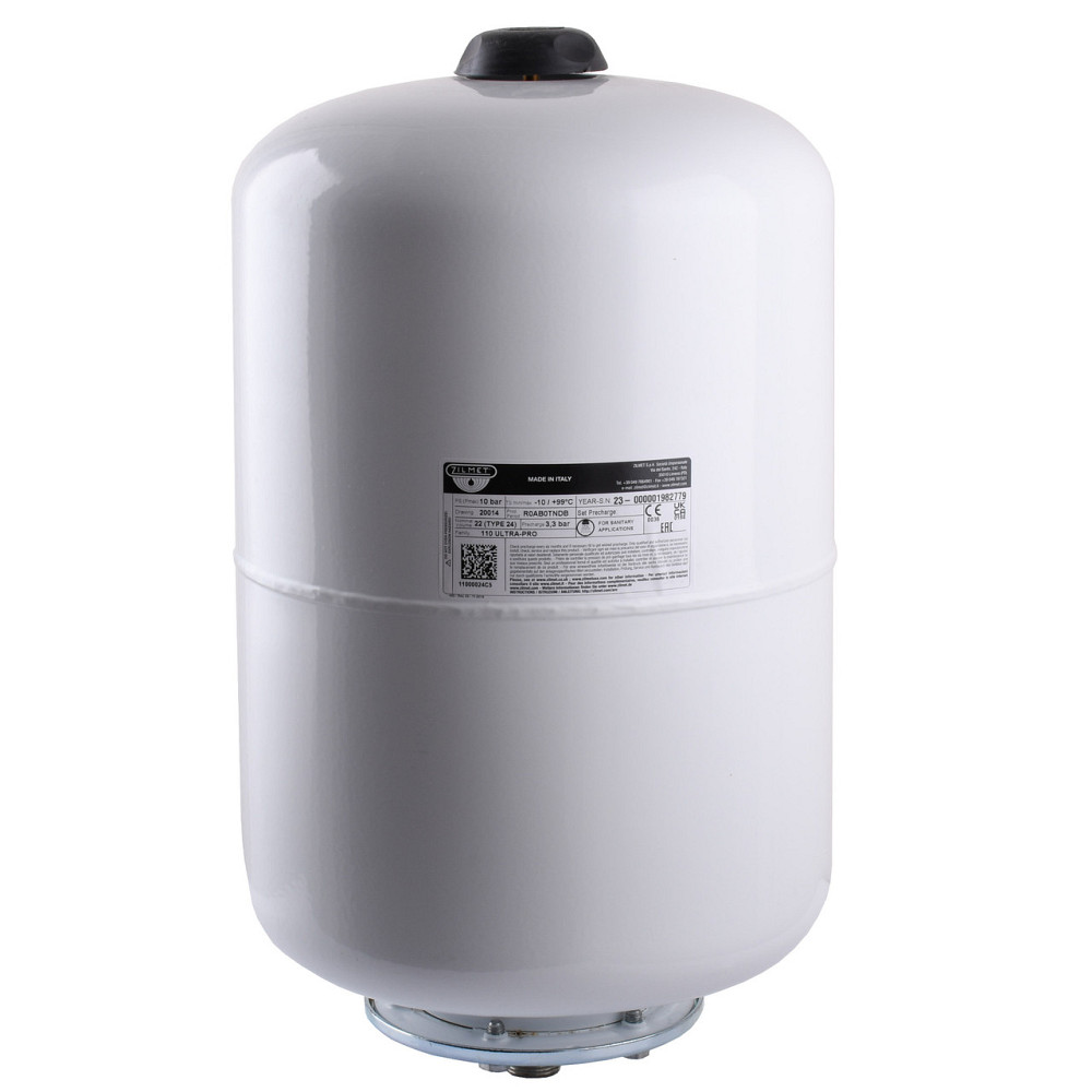 Гидроаккумулятор cо сменной мембраной 24л Zilmet ULTRA-PRO 10bar, белый ( 11000024C5 ) Киев - изображение 1