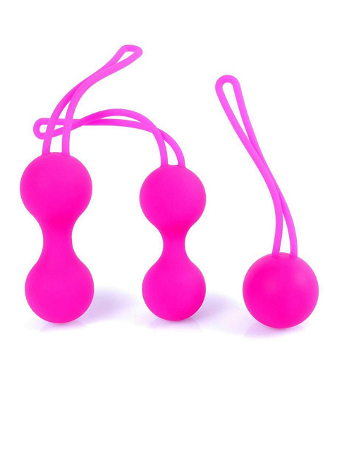Набор вагинальных шариков - Silicone Kegal Balls Set Pink Sex Aura Киев - изображение 1