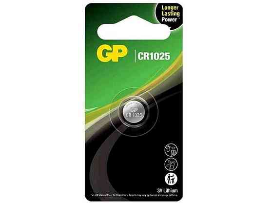 Батарейка литиевая CR1025 Lithium Button Cell 3.0V 2U1 1шт (блистер) ТМ GP Киев
