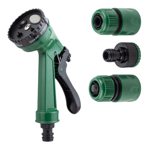 Набір поливальний (пістолет-розпилювач 4 режими+2 коннектора+адаптер 3/4") Grad Житомир - фото 2