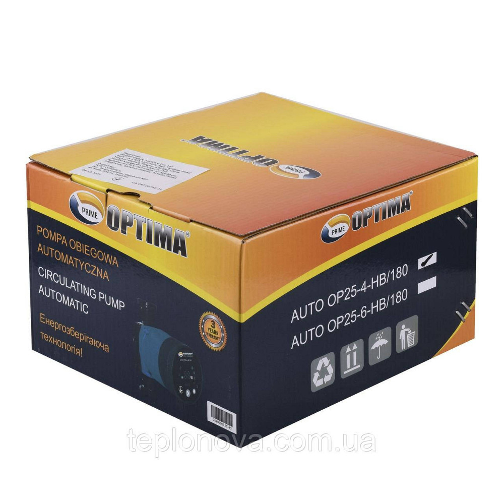 Насос циркуляционный энергосберегающий  Optima PRIME OP25-40AUTO 180мм + гайки Черновцы - изображение 5