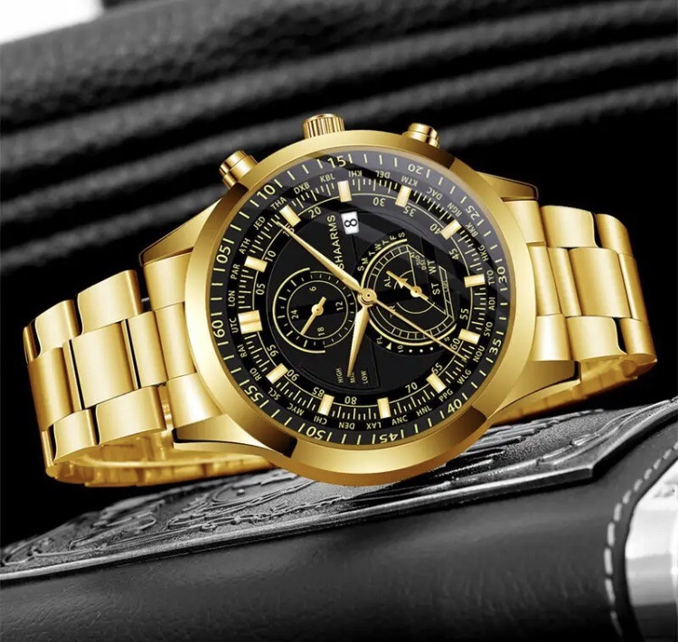 Подарочный набор для мужчин: наручные часы с браслетом- диам 4,2см, длин 22см, шир рем 1,8см, без коробки Киев - изображение 4