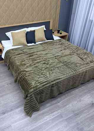 Плед-покривало смужка VIP Шарпей 200х230 см (+-10см) Болотний (87-143) Київ