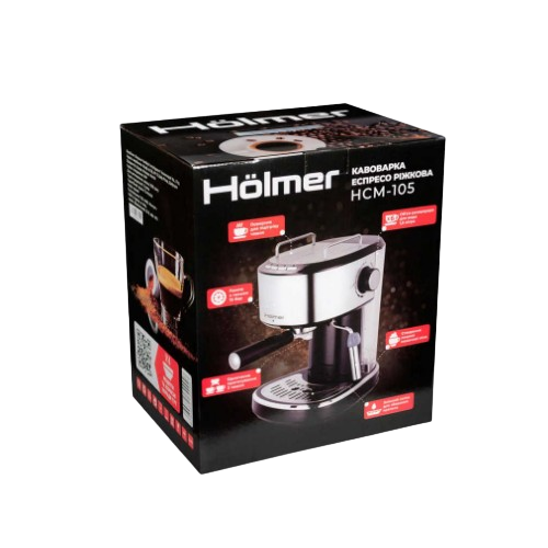 Кавоварка електрична еспресо ріжкова 850W 15 бар HCM-105 Holmer Житомир - изображение 8