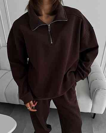 Женский базовый теплый костюм двойка Трехнитка на флисе Одесса