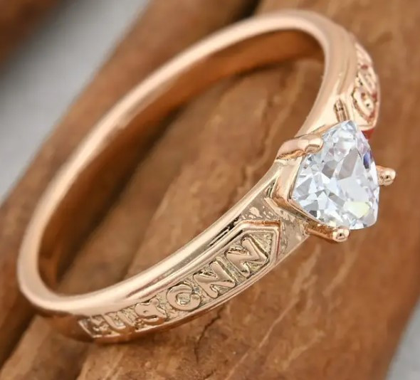 Кольцо Xuping Спаси и Сохрани15204, размер 20, ширина 5мм, позолота РО Киев - изображение 2