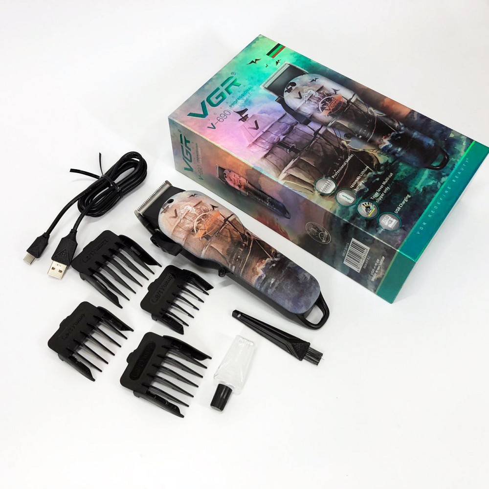 Електрична машинка для стрижки потужна VGR V-690, Машинка для стрижки волосся професійна SQ-10 Івано-Франківськ - фото 3