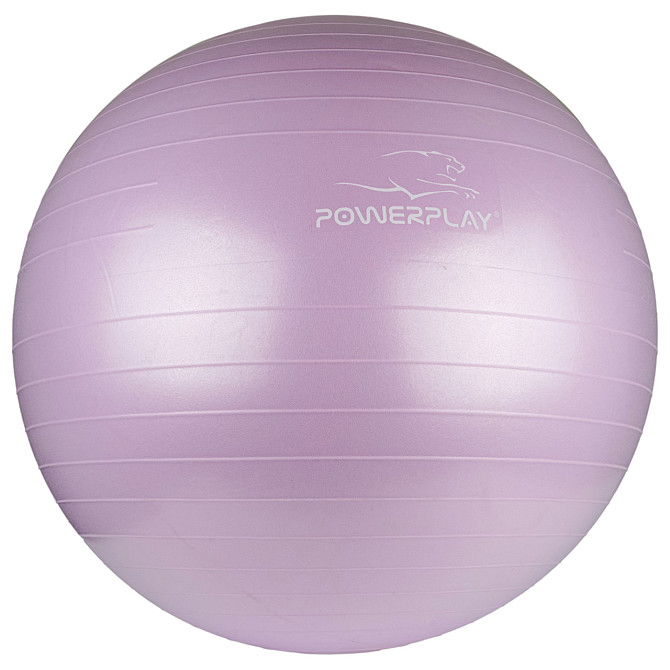 М'яч для фітнесу (фітбол) PowerPlay 4001 Ø65 cm Gymball Ліловий + помпа Каменское - изображение 2