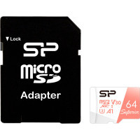 Карта пам'яті Silicon Power 64GB microSDXC class 10 UHS-I U3 V30 A1 Superior (SP064GBSTXDV3V20SP) Киев - изображение 1