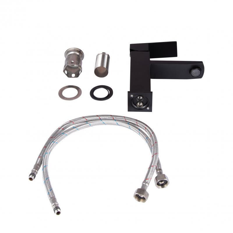 Смеситель для раковины Lidz Kubis 01D-BFS Black, черный (LD381KU43376) Киев - изображение 3