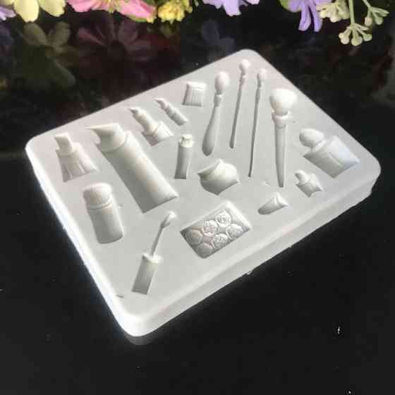 Молд силиконовый Косметика 95 на 73 мм серый Киев