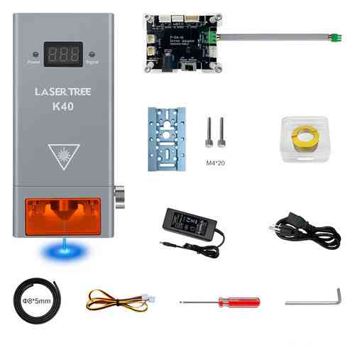 Мощный лазер Laser Tree K40 40Вт 450нм с подачей воздуха для резки и гравировки, модуль ЧПУ Киев