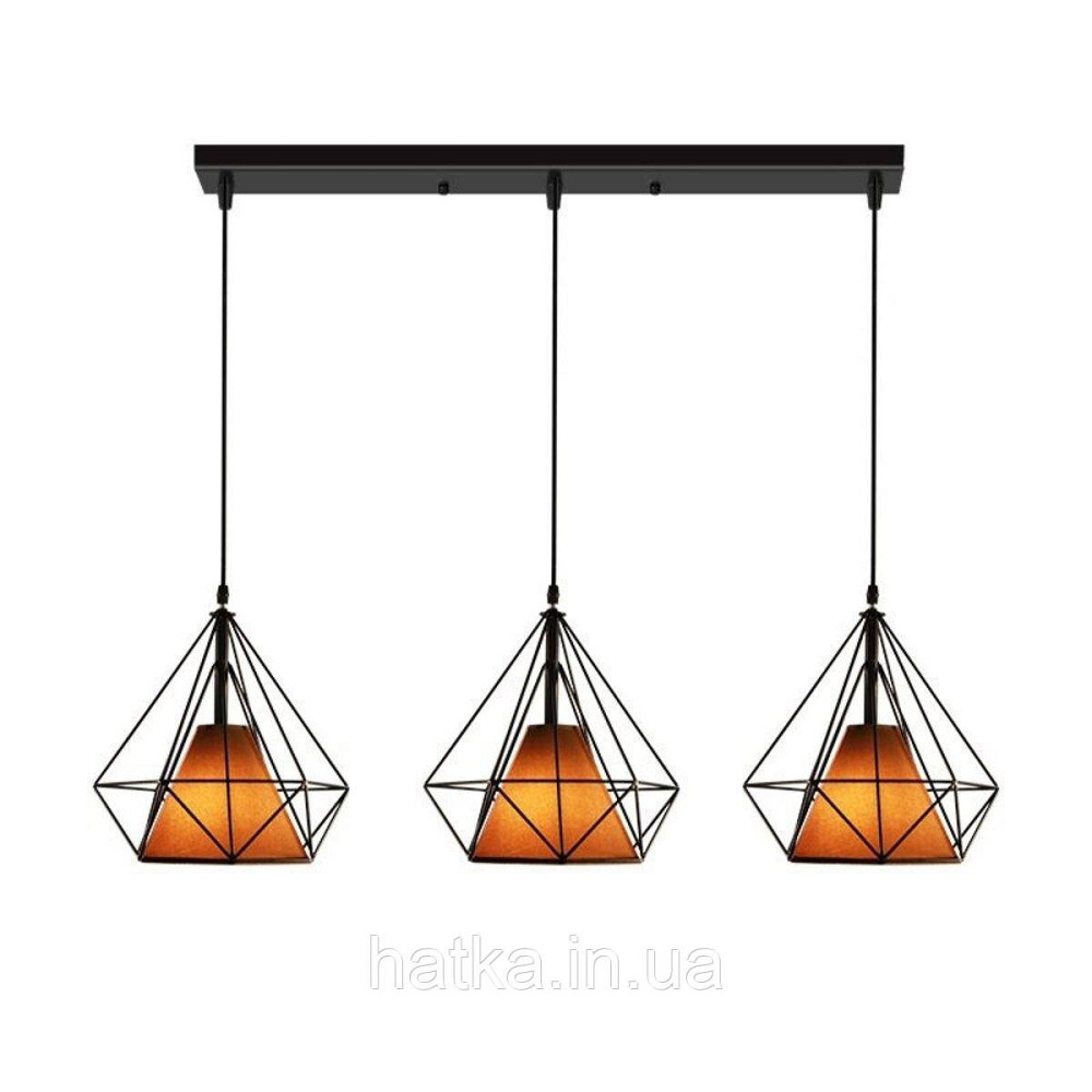 Люстра в стилі лофт GLD-18112-3 на 3 плафони Київ - фото 1