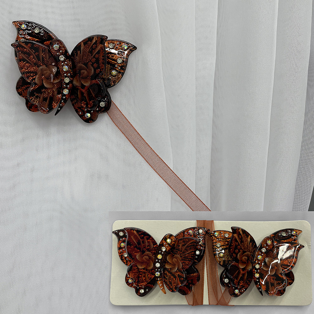 Магниты для штор и гардин Бабочка Сьюзи набор 2 шт Терракотовый (81-165) Киев - изображение 1