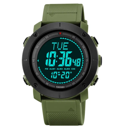 Чоловічий спортивний годинник з компасом Skmei 2095 (Зелений) Вінниця