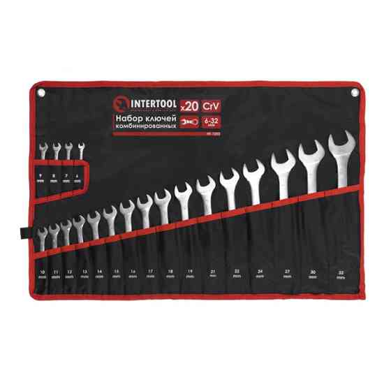 Комбіновані ключі INTERTOOL 6–32 мм – 20 одиниць в чохлі Львів