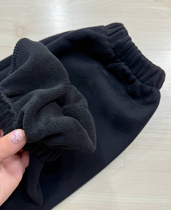 Костюм жіночий Joy One 80990 утеплений на флісі худі зі штанами чорний, чорний, M Київ - фото 3