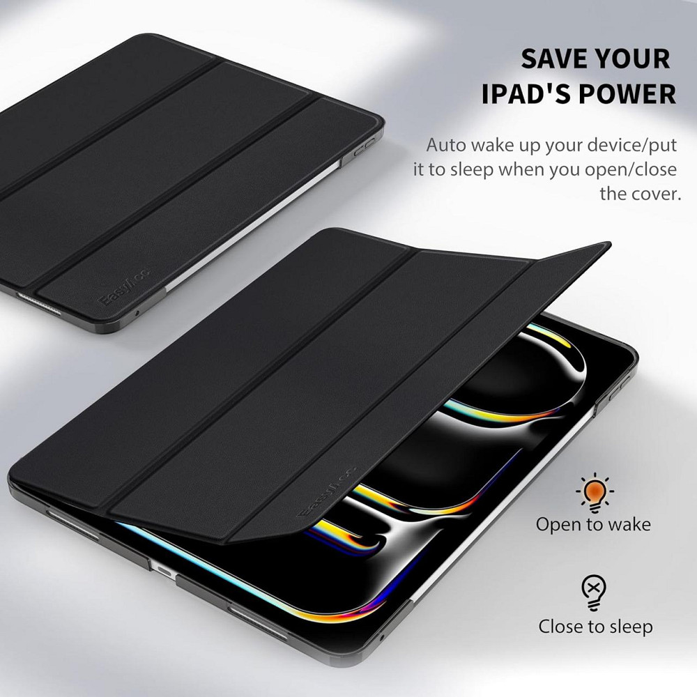 Чехол EasyAcc для iPad Pro 13 M4 (2024) ультратонкий полупрозрачный матовый защитный чехол с задней крышкой черный Днепр - изображение 4