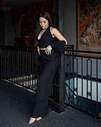 Летний женский костюм вискоза Черный S Харьков