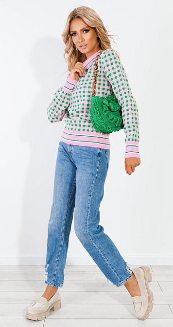 Красивый свитер в клетку (42-46) Киев - изображение 3