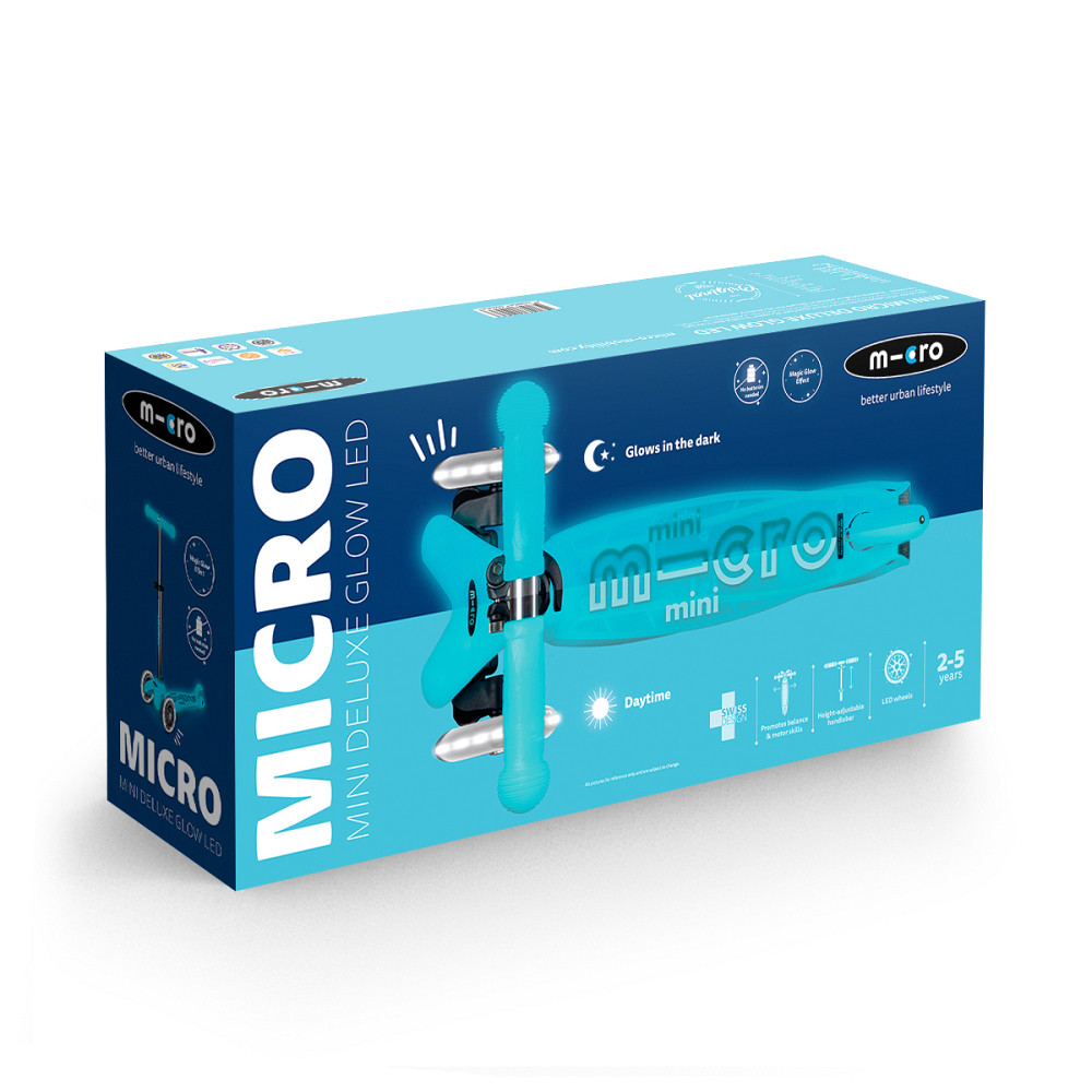 Самокат Micro серії Mini Deluxe Glow LED – Арктичний синій Дніпро - фото 3