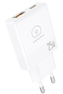 Мережевий зарядний пристрій WUW-C217 PD 25W USB A + Type-C white Одеса - фото 5