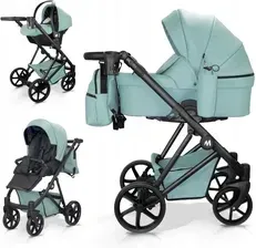 Дитяча коляска Mommo Royal 3w1 Wielofunkcyjny Mint Eko Skóra Київ - фото 1