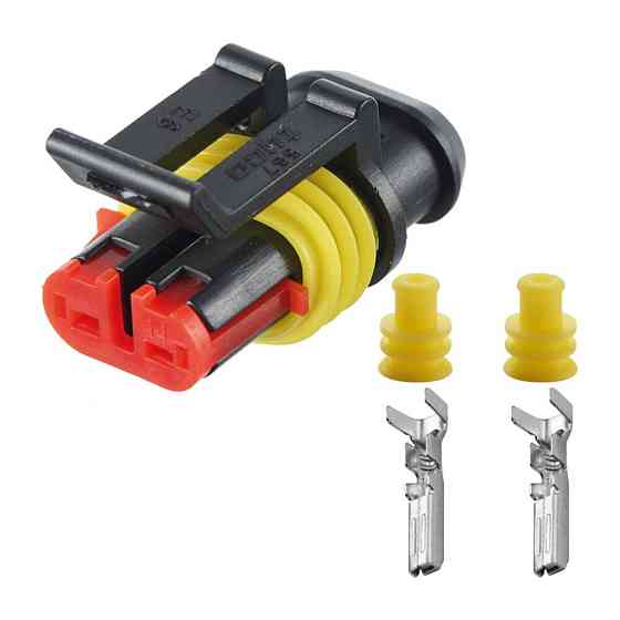 Роз'єм конектор 2-кон., Дат, Температури Охлажд, Жидкости, Газ, Форсунка, Дат, Заднього Хода, 282080-1, Buick, Cadillac Київ