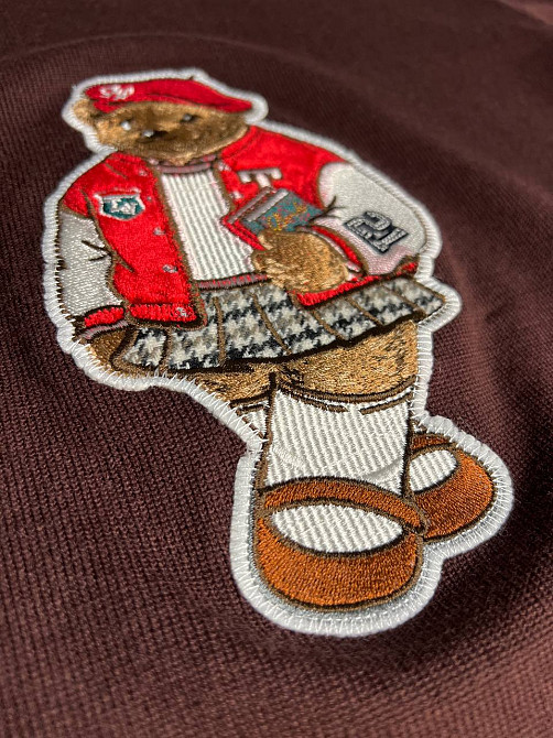 Светр жіночий A-N 2609 з нашивкою ведмедика оверсайз базовий one size, коричневий, one size Київ - фото 11