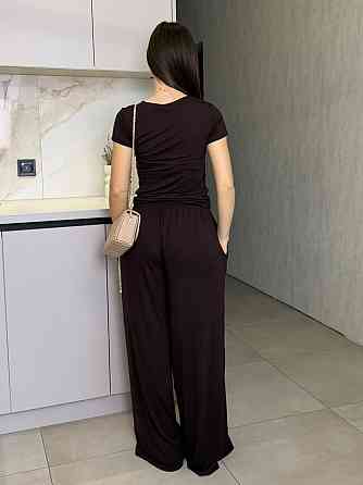 Жіночий базовий прогулянковий костюм, двойка турецький трикотаж віскоза Шоколадний, 42/44 Одеса