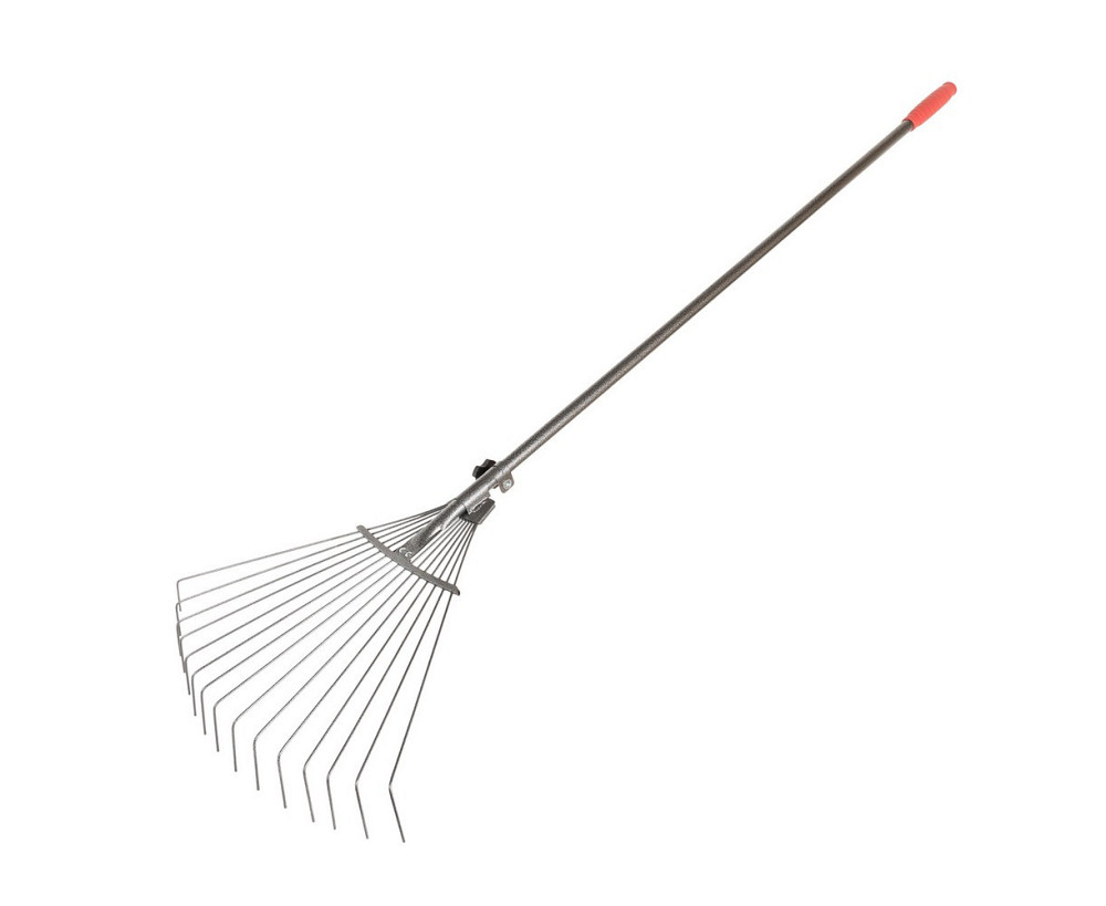 Граблі віялові розсувні фарбовані ГОСПОДАР 15 спиць 500х340 мм із держаком 14-6296 Рівне - фото 1