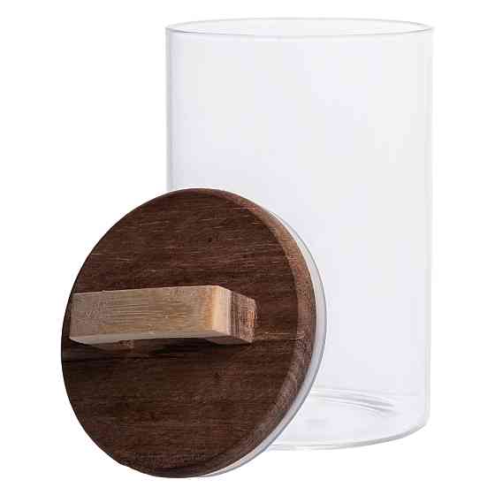 Yiwu Висока скляна банка 1,5 л з бамбуковою кришкою для зберігання круп і продуктів Коломия