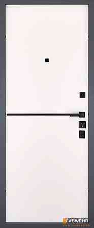 Двери входные, квартирные ABWEHR. Модель 493/497 MODERNA. Цвет Асфальт/белый супермат. Киев