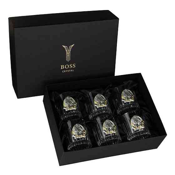 Набор бокалов для виски “Лидер” Boss Crystal, 6 бокалов (Левы) Ровно