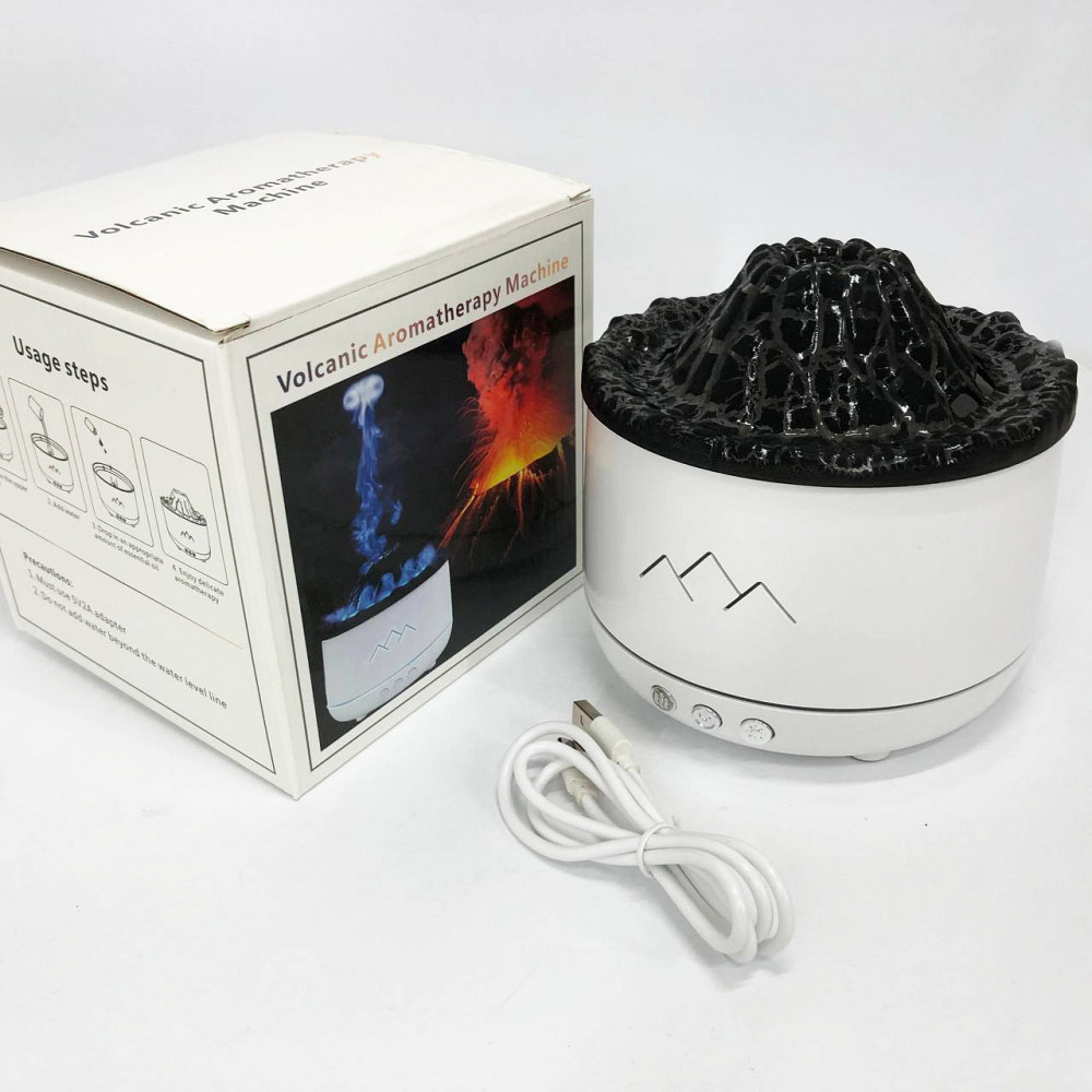 Зволожувач повітря Вулкан з ефектом полум'я та підсвічуванням зволожувач-нічник Аромадіфузор RT-942 з підсвічуванням Київ - фото 7