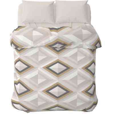 Постільна білизна Home Line Калейдоскоп бежево-графітовий/гл. перламутр , бязь, полуторний (174455) Вінниця