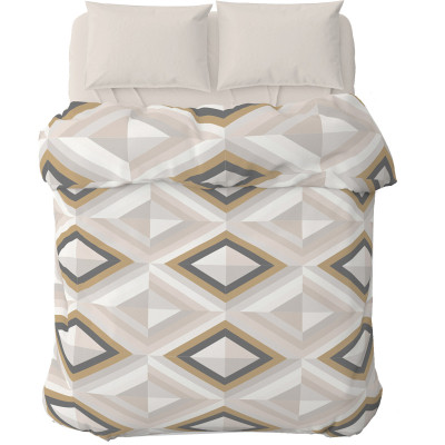 Постільна білизна Home Line Калейдоскоп бежево-графітовий/гл. перламутр , бязь, полуторний (174455) Вінниця - фото 1