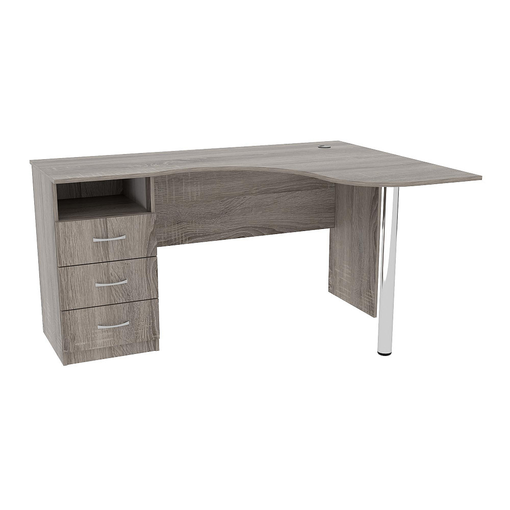 Стіл кутовий з шухлядами ОСК-4, Дуб Сонома Трюфель, 1500/1100/760 Львів - фото 1