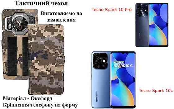 Тактический чехол для Realme C67 4G, Realme C67 5G, крепится к снаряжению на липучке Киев