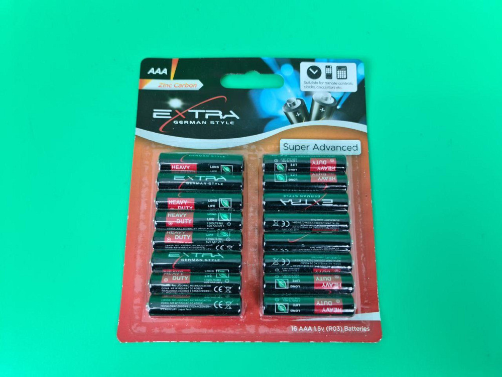 Елемент живлення Батарейка Extra German Style (ААА R3) сольові (Б-16) (16 шт) Харків - фото 1