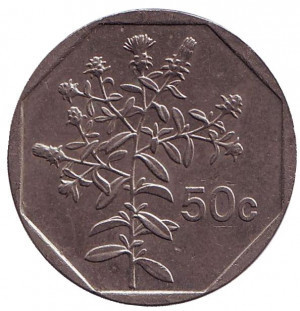 Рослина. Монета у 50 центів. 1998 рік, Мальта..(АТ) Полтава - фото 1