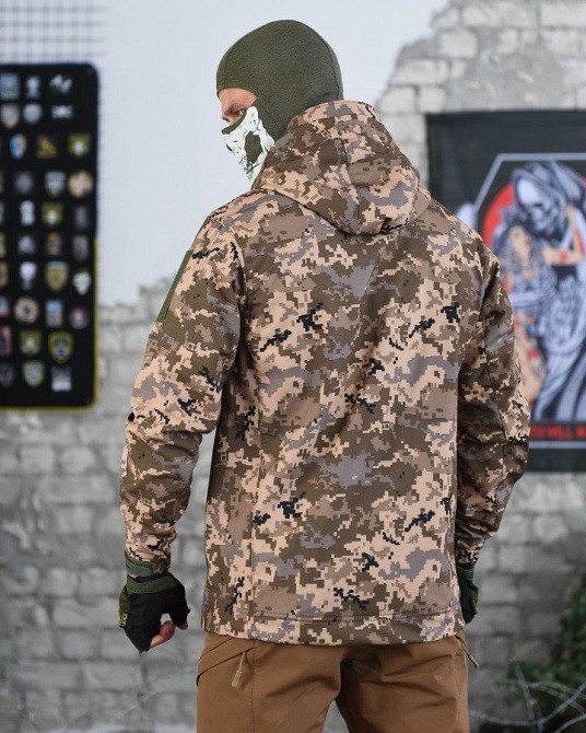 Тактическая курточка софтшел пиксель мужская ВСУ XXL Одесса - изображение 4
